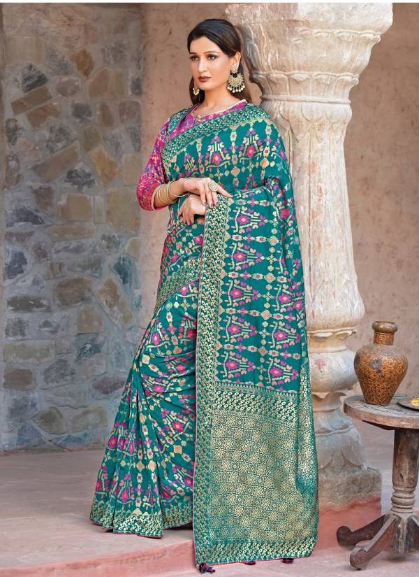 MAHOTSAV SHUBHITA Latest Fancy Wedding Wear Heavy Thread Zari And Cord Embroidery Tassels Silk Saree Collection